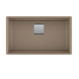 Peak 32.0-in. x 18.8-in. Granite Undermount Single Bowl Kitchen Sink in Oyster