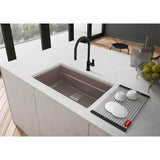 Peak 32.0-in. x 18.8-in. Granite Undermount Single Bowl Kitchen Sink in Oyster