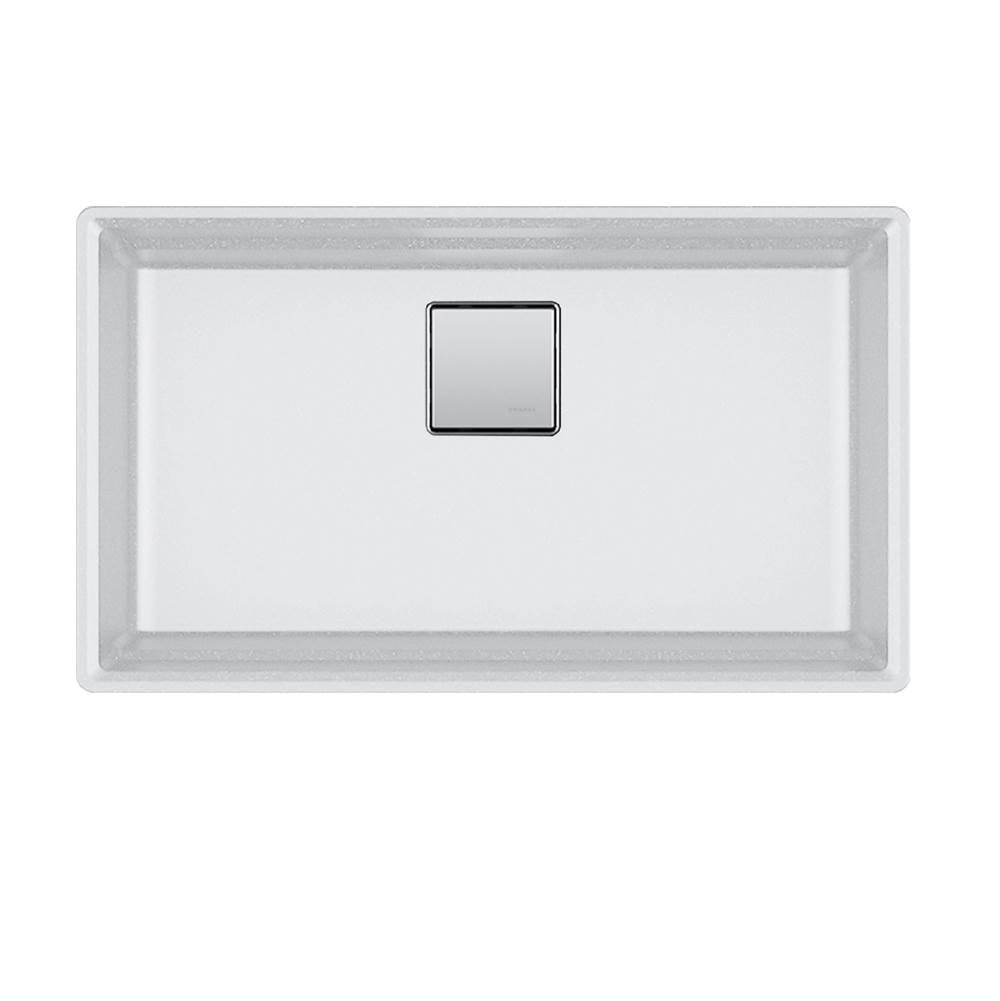 Peak 32.0-in. x 18.8-in. Granite Undermount Single Bowl Workcenter Kitchen Sink in Champagne