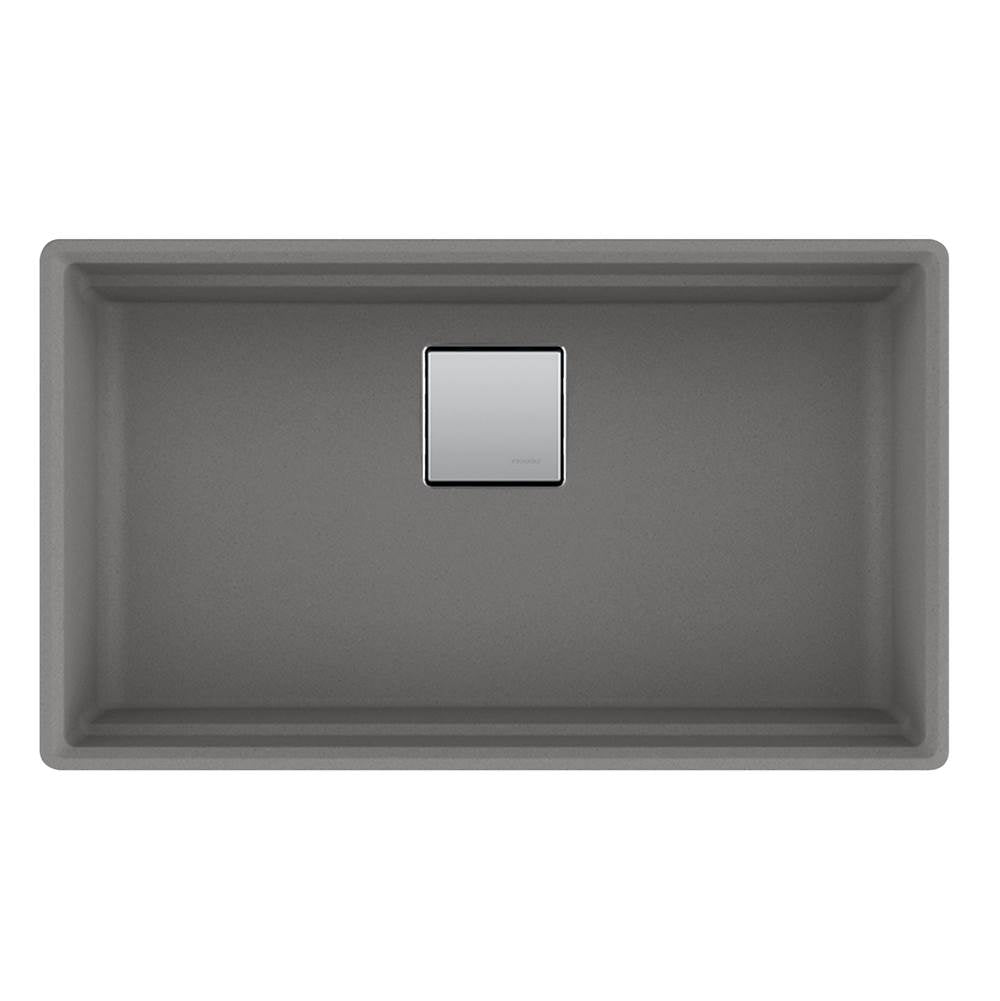 Peak 32.0-in. x 18.8-in. Granite Undermount Single Bowl Workcenter Kitchen Sink in Champagne