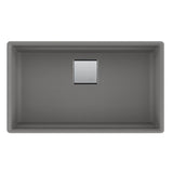 Peak 32.0-in. x 18.8-in. Granite Undermount Single Bowl Workcenter Kitchen Sink in Champagne