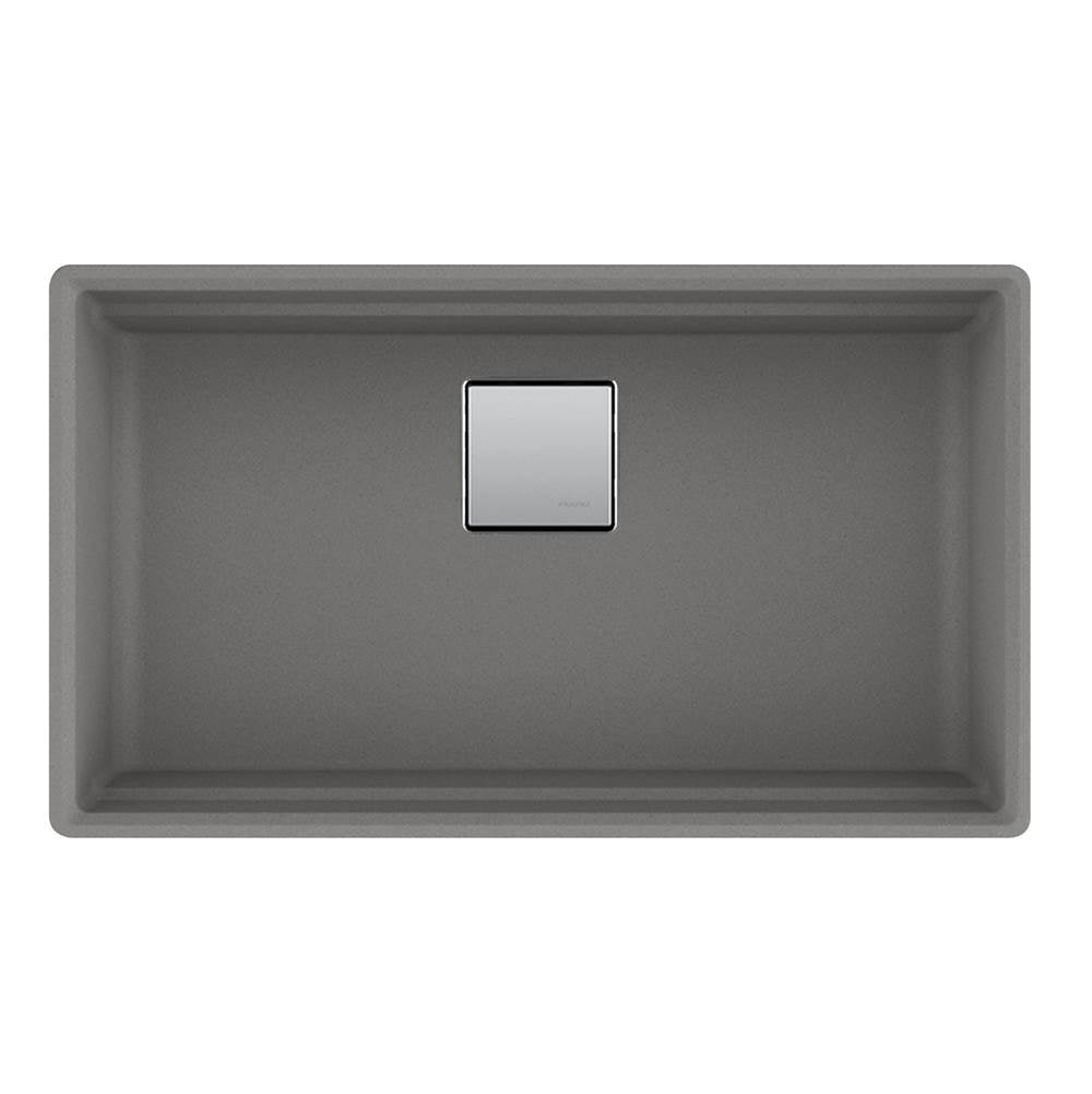 Peak 32.0-in. x 18.8-in. Granite Undermount Single Bowl Workcenter Kitchen Sink in Champagne