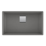Peak 32.0-in. x 18.8-in. Granite Undermount Single Bowl Workcenter Kitchen Sink in Champagne