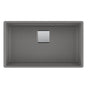 Franke - Peak 32.0-in. x 18.8-in. Granite Undermount Single Bowl Kitchen Sink in Slate Grey - Shadow Grey
