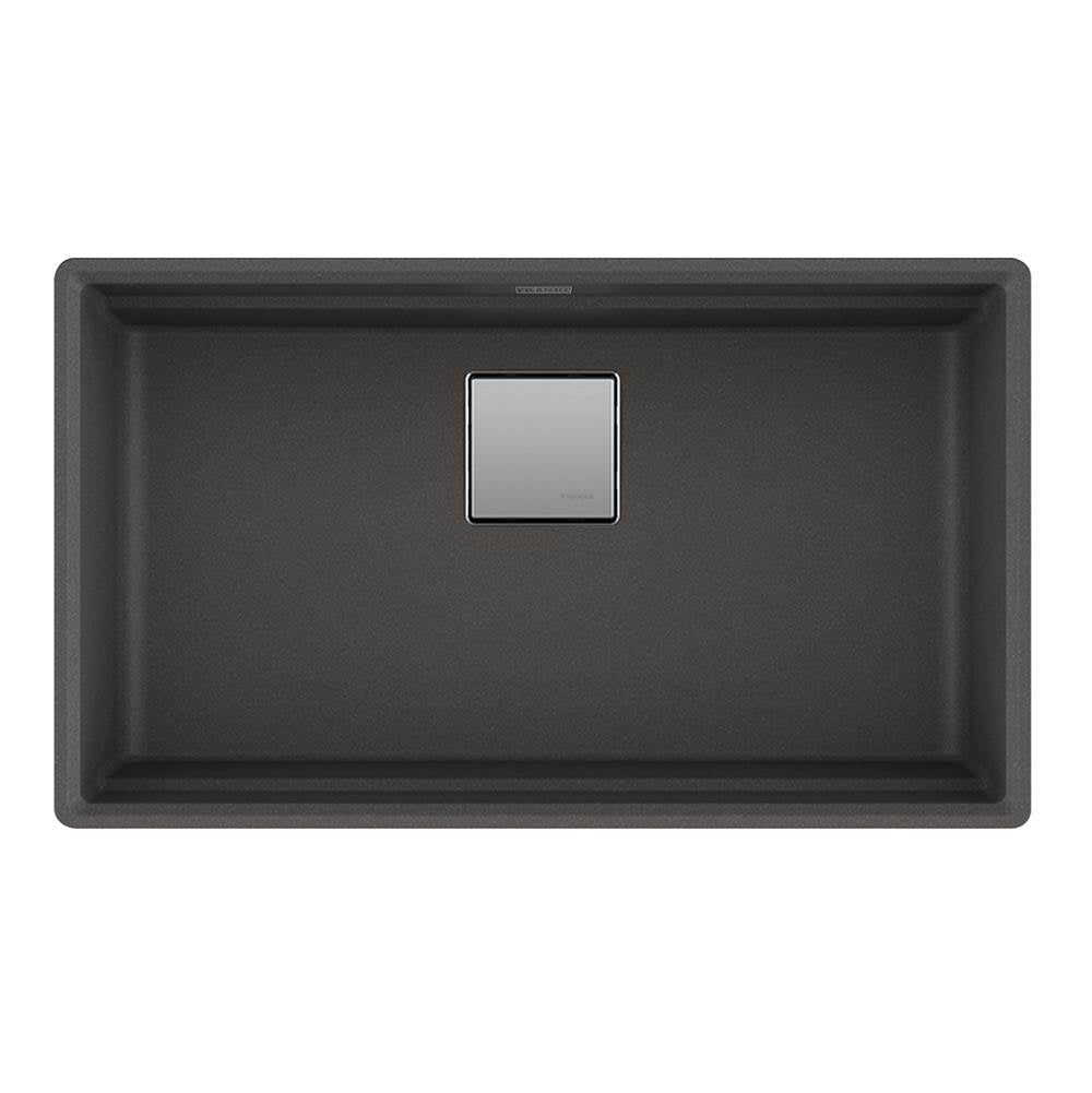 Franke - Peak 32.0-in. x 18.8-in. Granite Undermount Single Bowl Kitchen Sink in Slate Grey