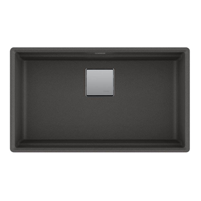Franke - Peak 32.0-in. x 18.8-in. Granite Undermount Single Bowl Kitchen Sink in Slate Grey
