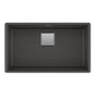 Franke - Peak 32.0-in. x 18.8-in. Granite Undermount Single Bowl Kitchen Sink in Slate Grey