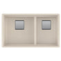 Franke - Peak 32.0-in. x 18.8-in. Granite Undermount Double Bowl Kitchen Sink in Champagne - Champagne