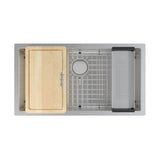 Franke - Professional 2.0 Workcenter 35.5-in. x 19.5-in. 16 Gauge Stainless Steel Undermount Single Bowl Kitchen Sink