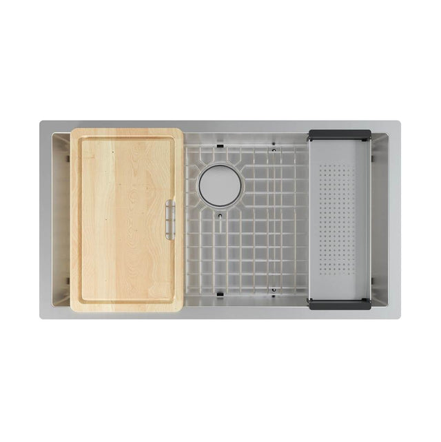 Franke - Professional 2.0 Workcenter 35.5-in. x 19.5-in. 16 Gauge Stainless Steel Undermount Single Bowl Kitchen Sink