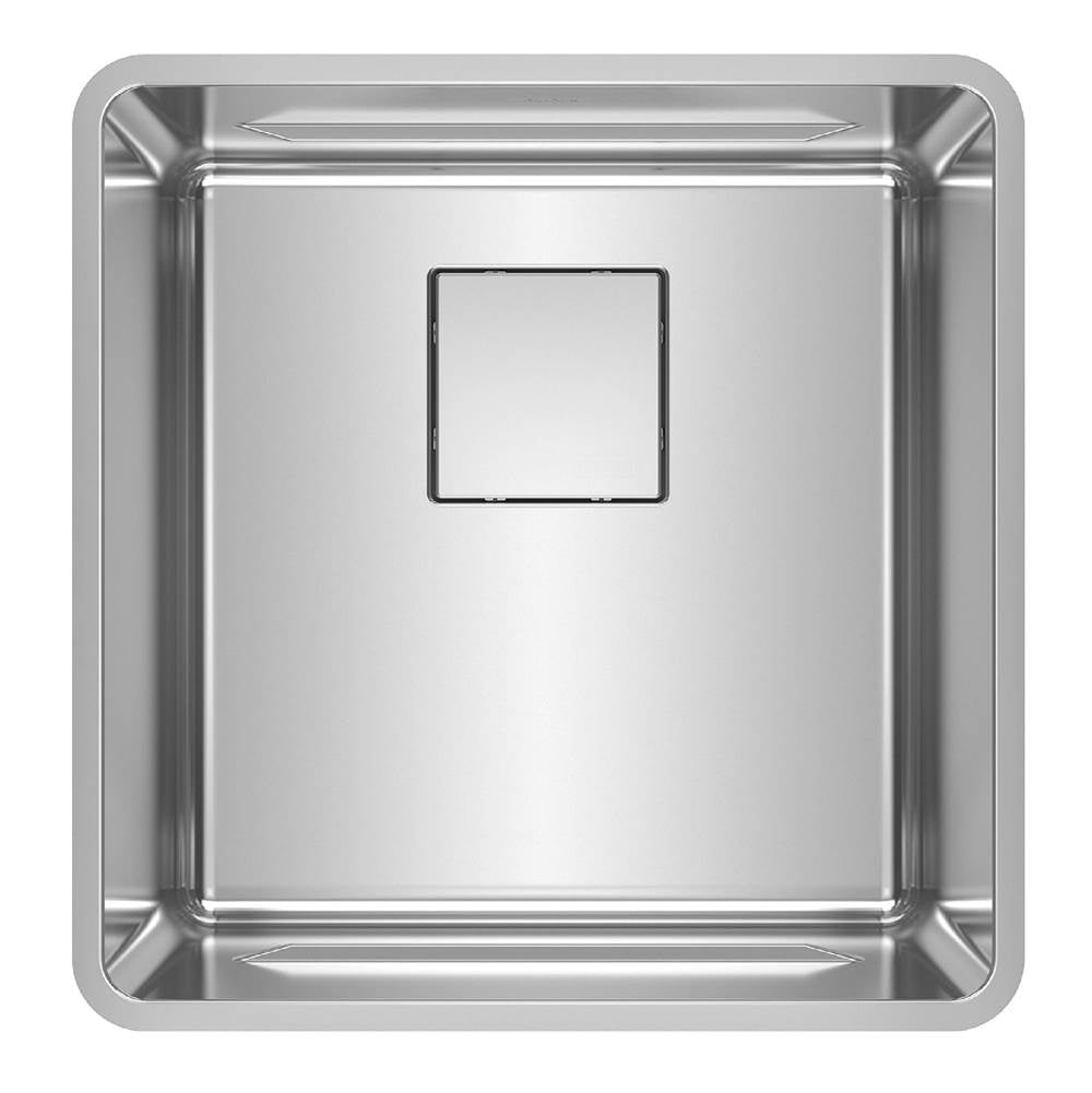 Franke - Pescara 18-in. x 18-in. 18 Gauge Stainless Steel Undermount Single Bowl Kitchen Sink - PTX110-17 - Stainless Steel