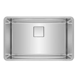 Franke - Pescara 29.5-in. x 18.5-in. 18 Gauge Stainless Steel Undermount Single Bowl Kitchen Sink - PTX110-28 - Stainless Steel