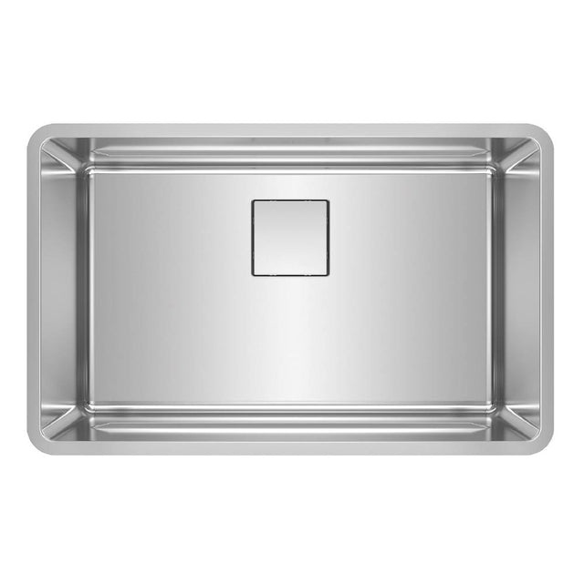 Franke - Pescara 29.5-in. x 18.5-in. 18 Gauge Stainless Steel Undermount Single Bowl Kitchen Sink - PTX110-28 - Stainless Steel