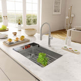 Pescara 32.5-in. x 18.5-in. 18 Gauge Stainless Steel Undermount Single Bowl Kitchen Sink - PTX110-31