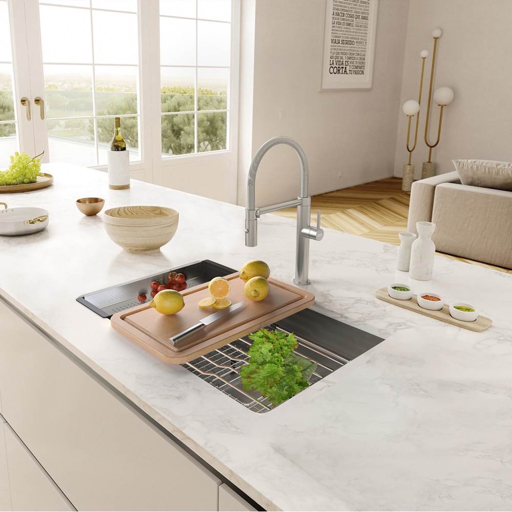 Pescara 32.5-in. x 18.5-in. 18 Gauge Stainless Steel Undermount Single Bowl Kitchen Sink - PTX110-31