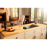 Pescara 32.5-in. x 18.5-in. 18 Gauge Stainless Steel Undermount Single Bowl Kitchen Sink - PTX110-31