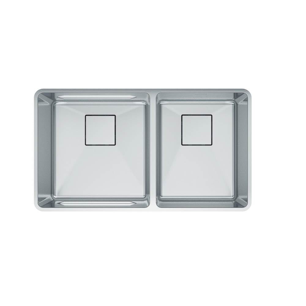 Franke - Pescara 32-in. x 18-in. 18 Gauge Stainless Steel Undermount Double Bowl Kitchen Sink - PTX160-31