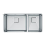 Franke - Pescara 38-in. x 18-in. 18 Gauge Stainless Steel Undermount Double Bowl Kitchen Sink - PTX160-37