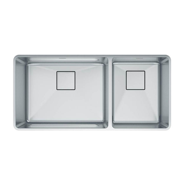 Franke - Pescara 38-in. x 18-in. 18 Gauge Stainless Steel Undermount Double Bowl Kitchen Sink - PTX160-37