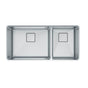 Franke - Pescara 38-in. x 18-in. 18 Gauge Stainless Steel Undermount Double Bowl Kitchen Sink - PTX160-37
