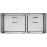 Franke - Pescara 41-in. x 18-in. 18 Gauge Stainless Steel Undermount Double Bowl Kitchen Sink - PTX160-40