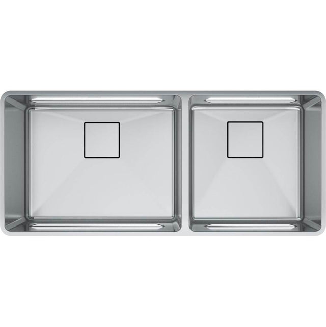 Franke - Pescara 41-in. x 18-in. 18 Gauge Stainless Steel Undermount Double Bowl Kitchen Sink - PTX160-40