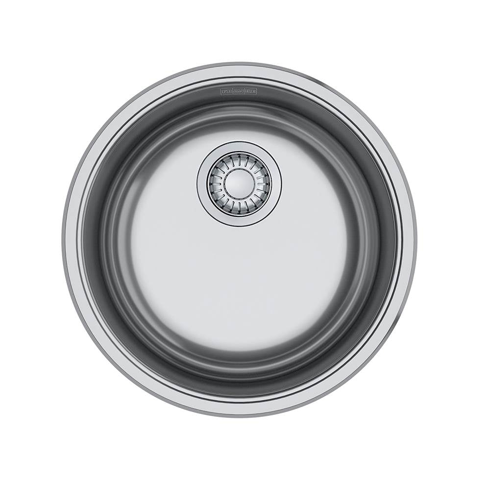 Franke - Rotondo 17.0-in. x 7.0-in. 20 Gauge Stainless Steel Dual Mount Single Bowl Kitchen Sink