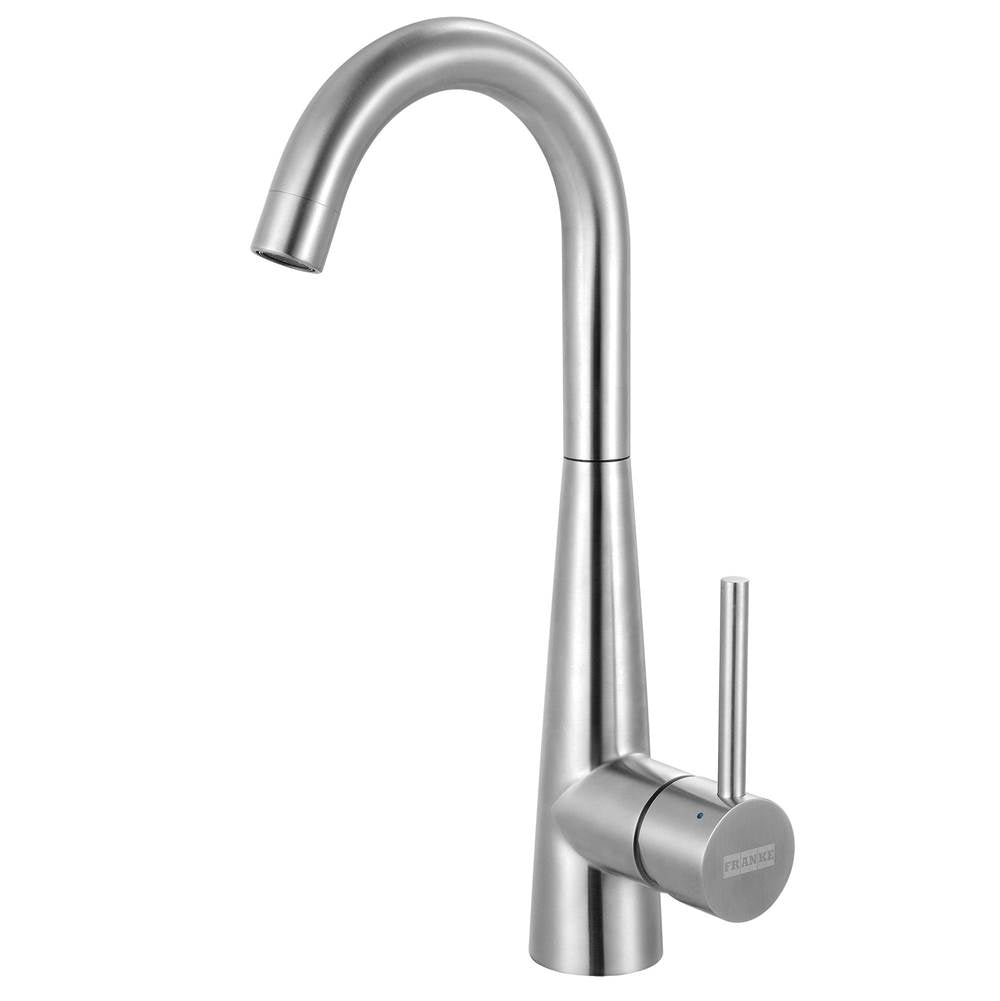 Franke - Steel 14.4-in Single Handle Swivel Spout Kitchen Prep / Bar Faucet in Stainless Steel, STL-BR-304