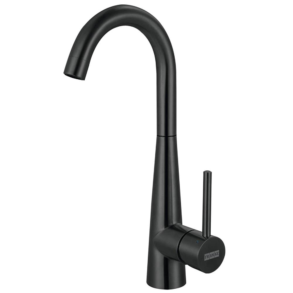 Franke - Steel 14.4-in Single Handle Swivel Spout Kitchen Prep / Bar Faucet in Industrial Black, STL-BR-IBK