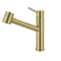 Franke - Steel 9-in Single Handle Pull-Out Kitchen Faucet in Gold, STL-PO-IBK