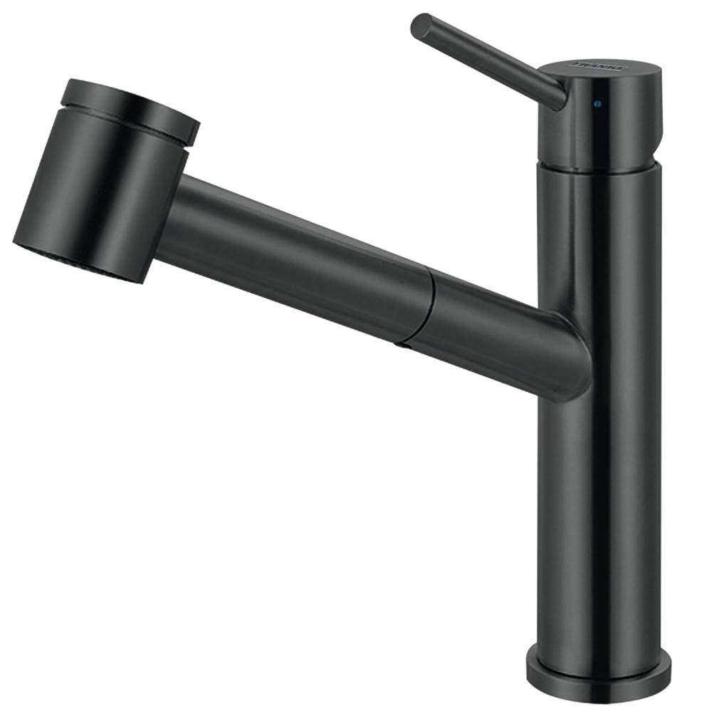 Franke - Steel 9-in Single Handle Pull-Out Kitchen Faucet in Industrial Black, STL-PO-IBK