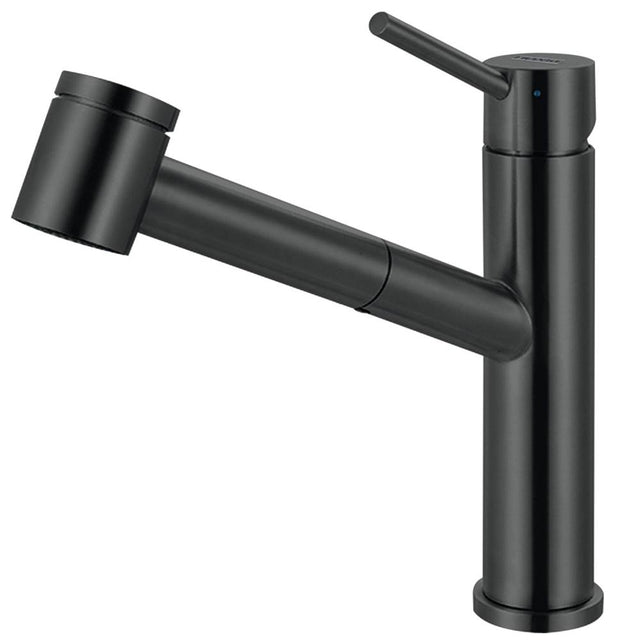 Franke - Steel 9-in Single Handle Pull-Out Kitchen Faucet in Industrial Black, STL-PO-IBK