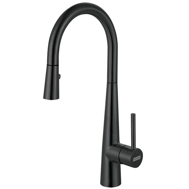 Franke - Steel 16.7-in Single Handle Pull-Down Kitchen Faucet in Industrial Black, STL-PR-IBK