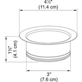 Replacement Waste Disposer Flange for Kitchen Sink in Polished Chrome.
