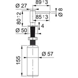 ATL-SD-316 Atlas Series Single Hole Top Refill Soap Dispenser, Stainless Steel