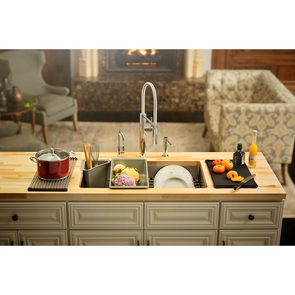 Pescara 32.5-in. x 18.5-in. 18 Gauge Stainless Steel Undermount Single Bowl Kitchen Sink - PTX110-31