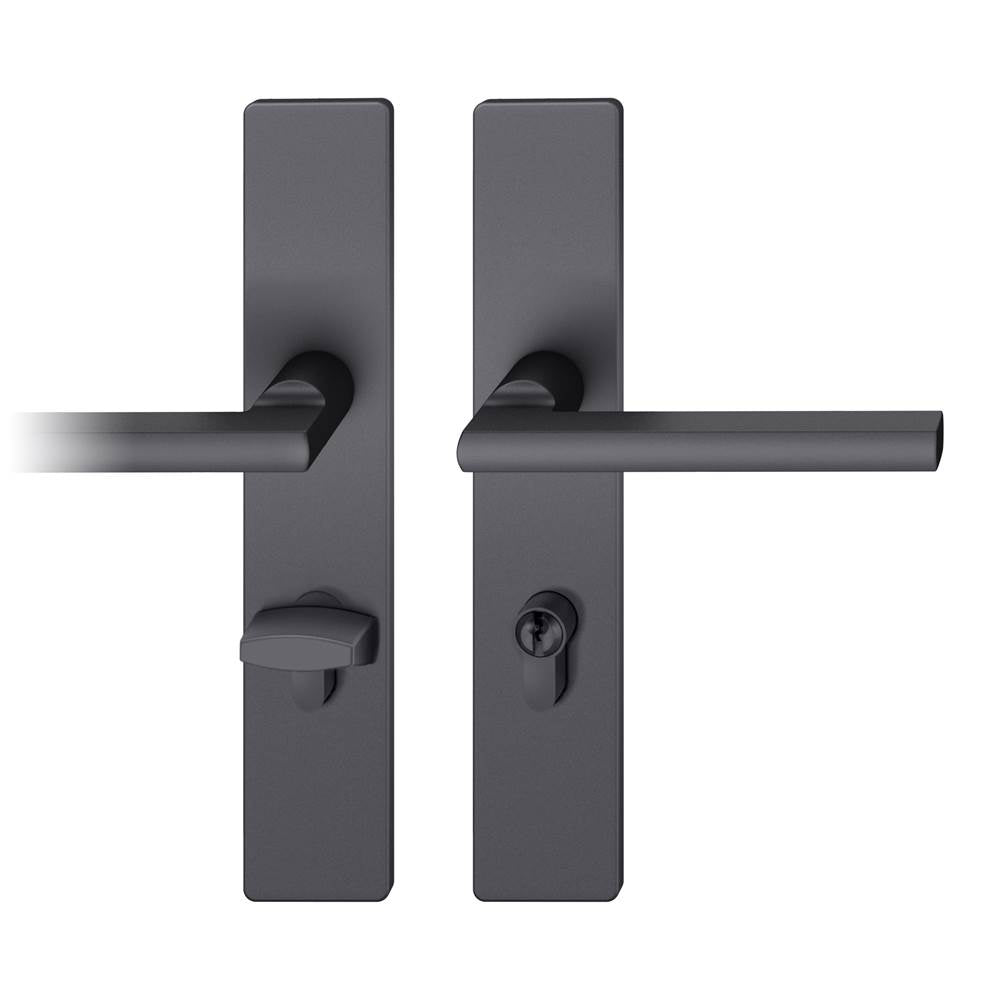 FSB - European Multi-Point Trim - Stainless Steel - Black Color Anodized Aluminum