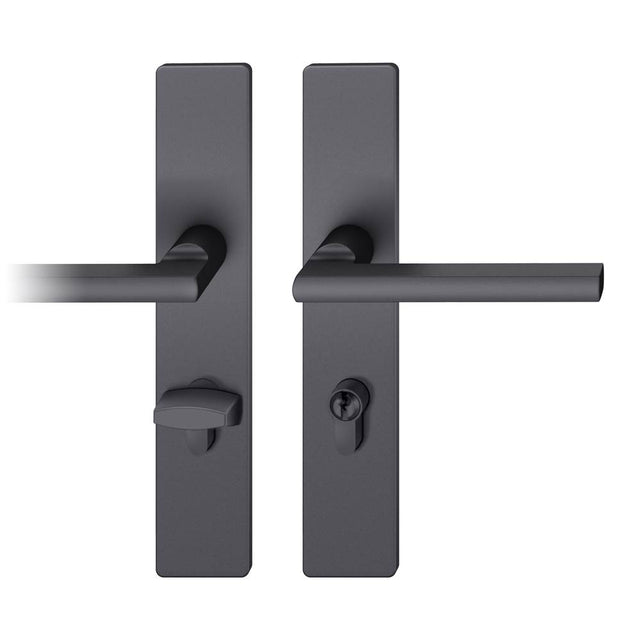 FSB - European Multi-Point Trim - Stainless Steel - Black Color Anodized Aluminum