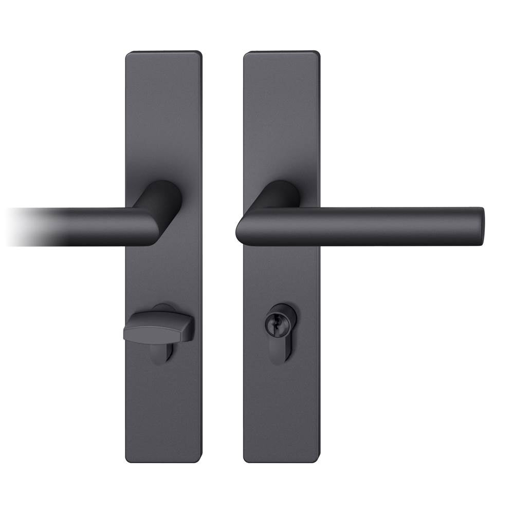 FSB - European Multi-Point Trim - Stainless Steel - Black Color Anodized Aluminum