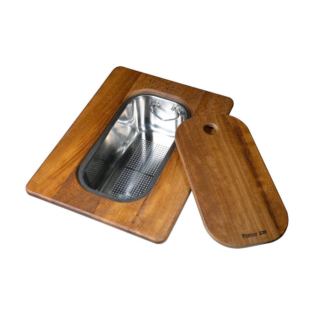 Foster - Iroko Wood Cutting Board With Colander