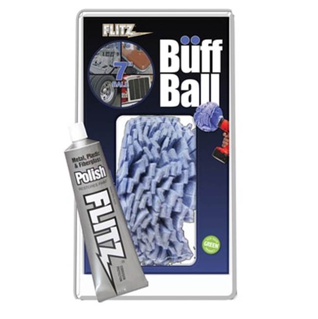 Flitz - 7'' Buff Ball (Boats, Large Wheels, Heavy Duty Trucks, Farm Machinery, Trailers, Diamond Plate)