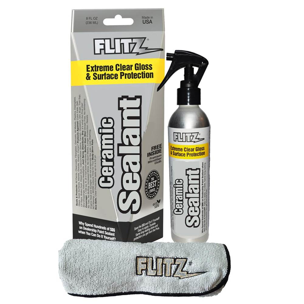 Flitz - 236 Ml / 8 Oz Spray Bottle W/ Free Microfiber In Carton