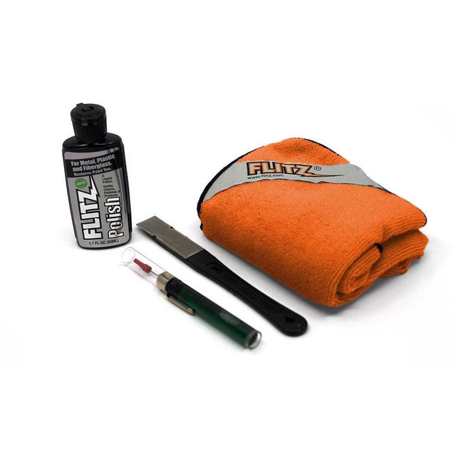 Flitz - 1.76Oz Polish, Dmt Diamond Sharpener, Super Lube Needle Oiler And 16 X 16 Microfiber Cloth In Polybag