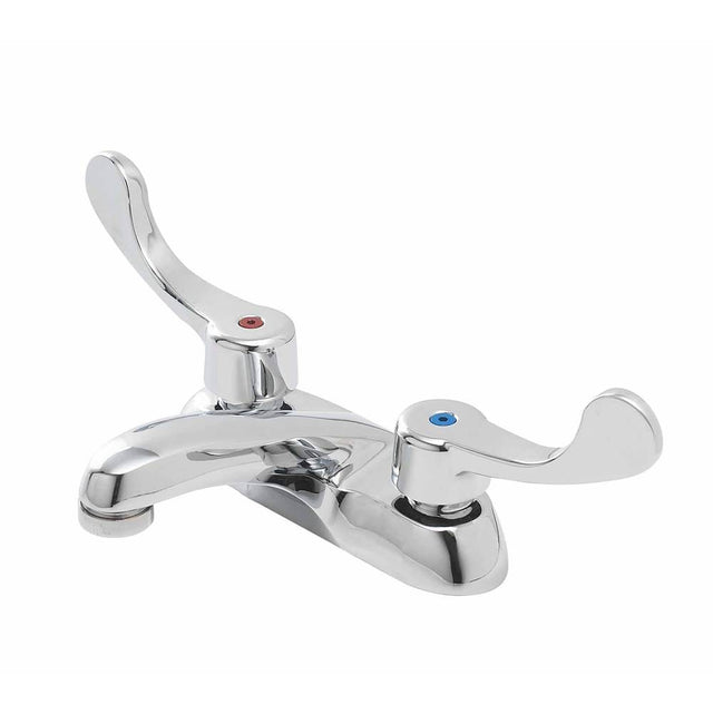 Gerber Plumbing - Commercial 2H Centerset Lavatory Faucet w/ Wrist Blade Handles & Less Drain 0.5gpm Chrome - Chrome