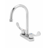 Gerber Plumbing - Commercial 2H Centerset Lavatory Faucet w/ Gooseneck Spout Wrist Blade Handles & Less Drain 0.5gpm Chrome - Chrome