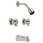 Gerber Plumbing - Gerber Hardwater Two Handle Sliding Sleeve Escutcheon Tub & Shower Fitting with Slip Diverter Spout 1.75gpm Chrome - Chrome