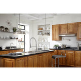 Melrose 1H High-Rise Kitchen Faucet w/ Soap Dispenser & Spray 1.75gpm Chrome