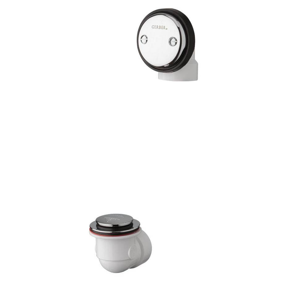 Gerber Plumbing - Gerber Classics Schedule 40 PVC Auto Trip Drain Kit for Standard Tub Chrome - Chrome