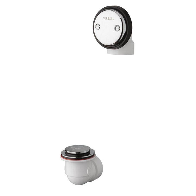 Gerber Plumbing - Gerber Classics Schedule 40 PVC Auto Trip Drain Kit for Standard Tub Chrome - Chrome