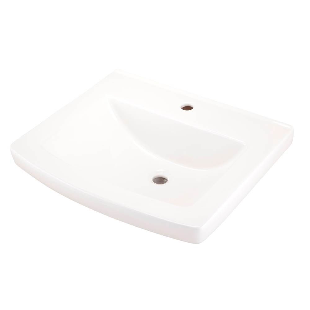 Gerber Plumbing - Burr Ridge 24'' Ped Top Single Hole White - White